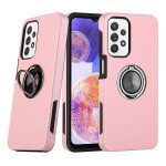 Wholesale Dual Layer Armor Hybrid Stand Ring Case for Samsung Galaxy A13 4G (Rose Gold)